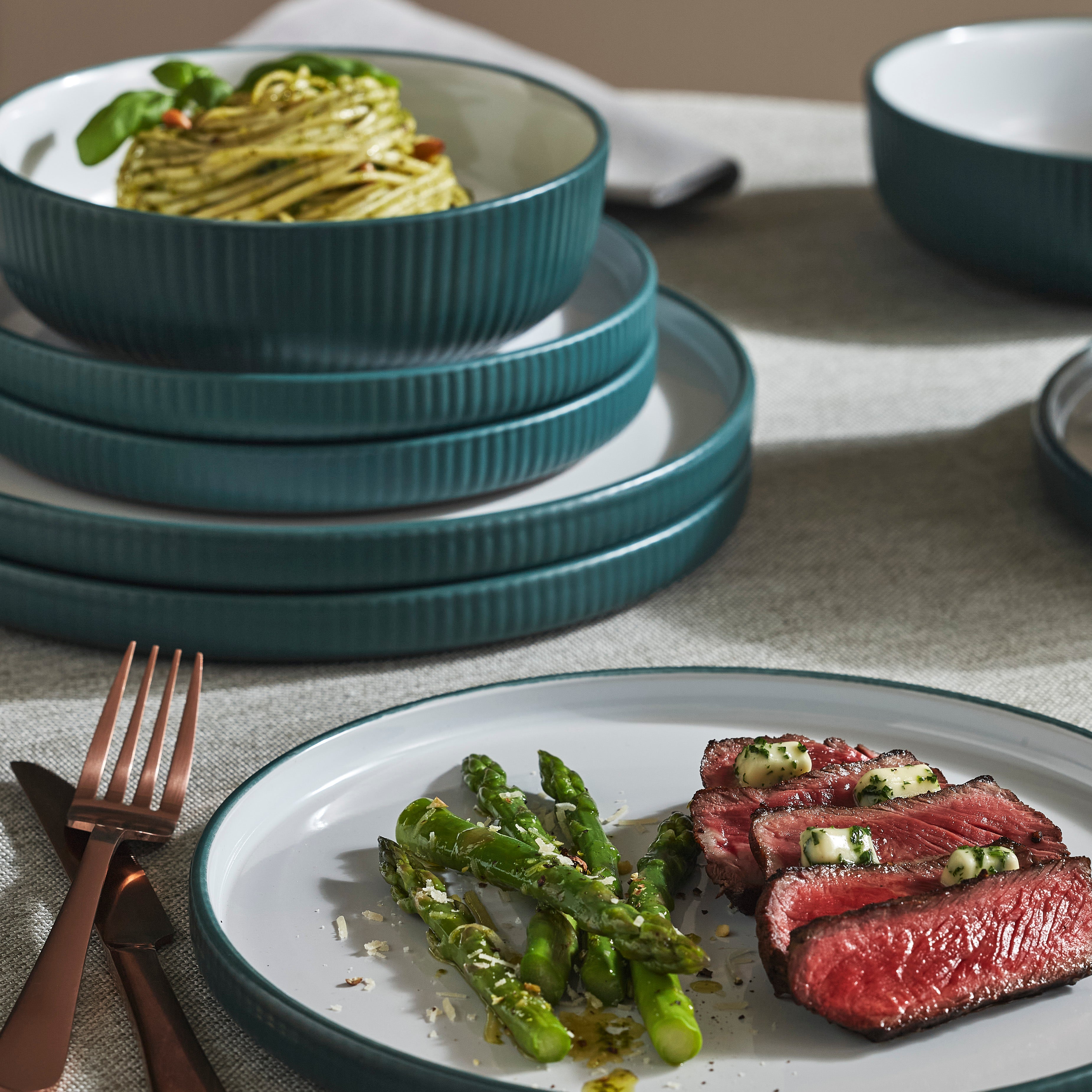 Laro Stoneware Dinnerware Set - Green