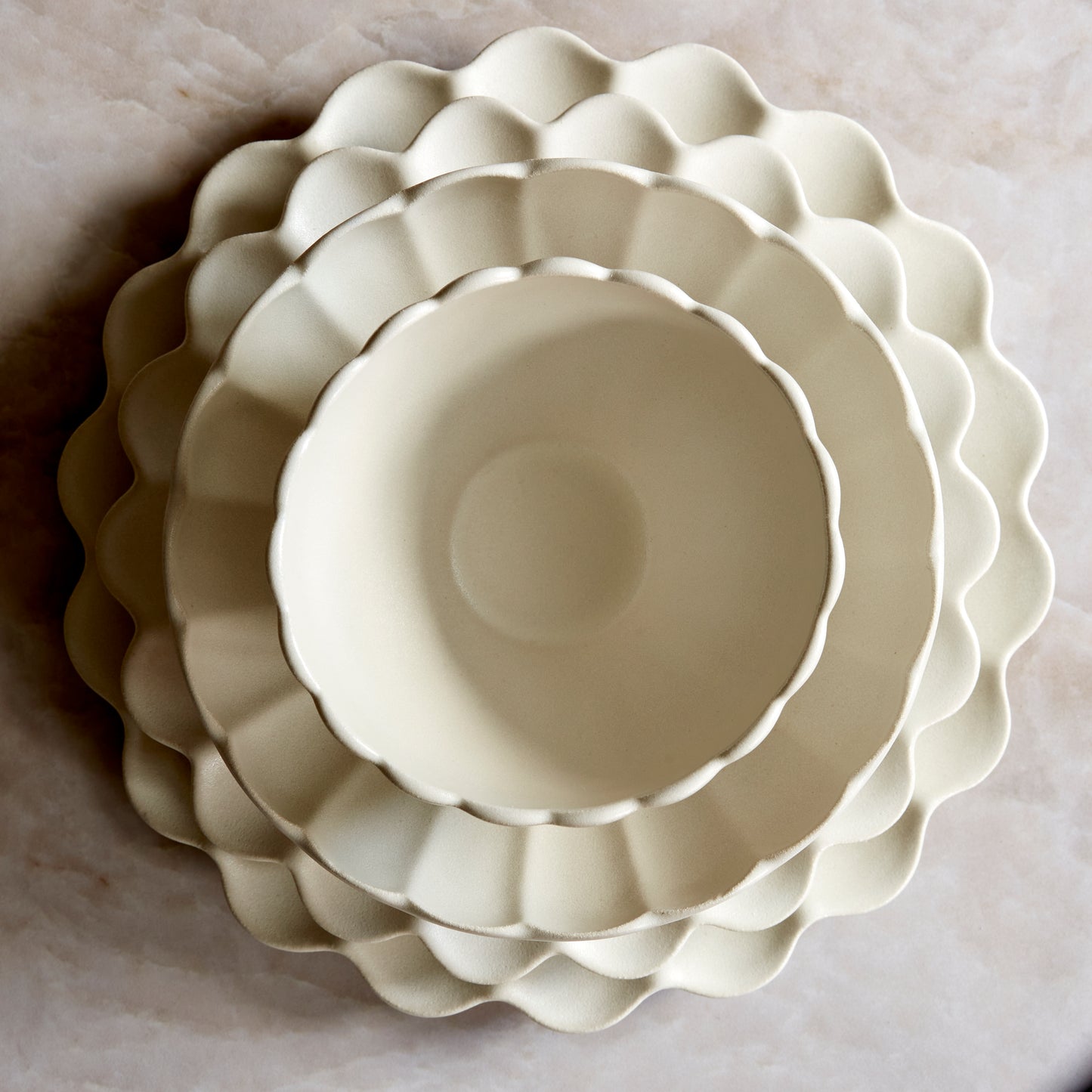 Dhalia Stoneware Dinnerware Set - White