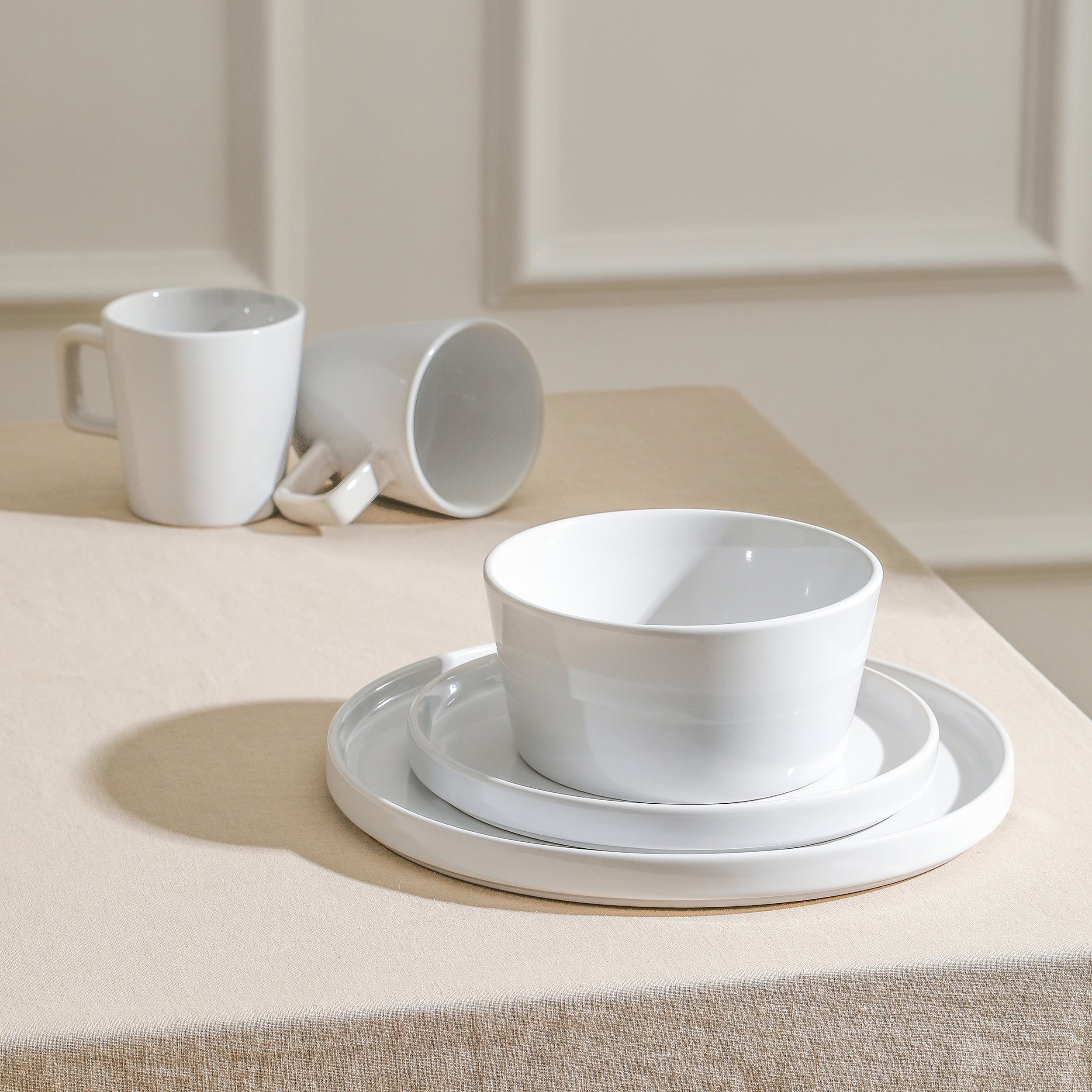 Celina Stoneware Dinnerware Set - White