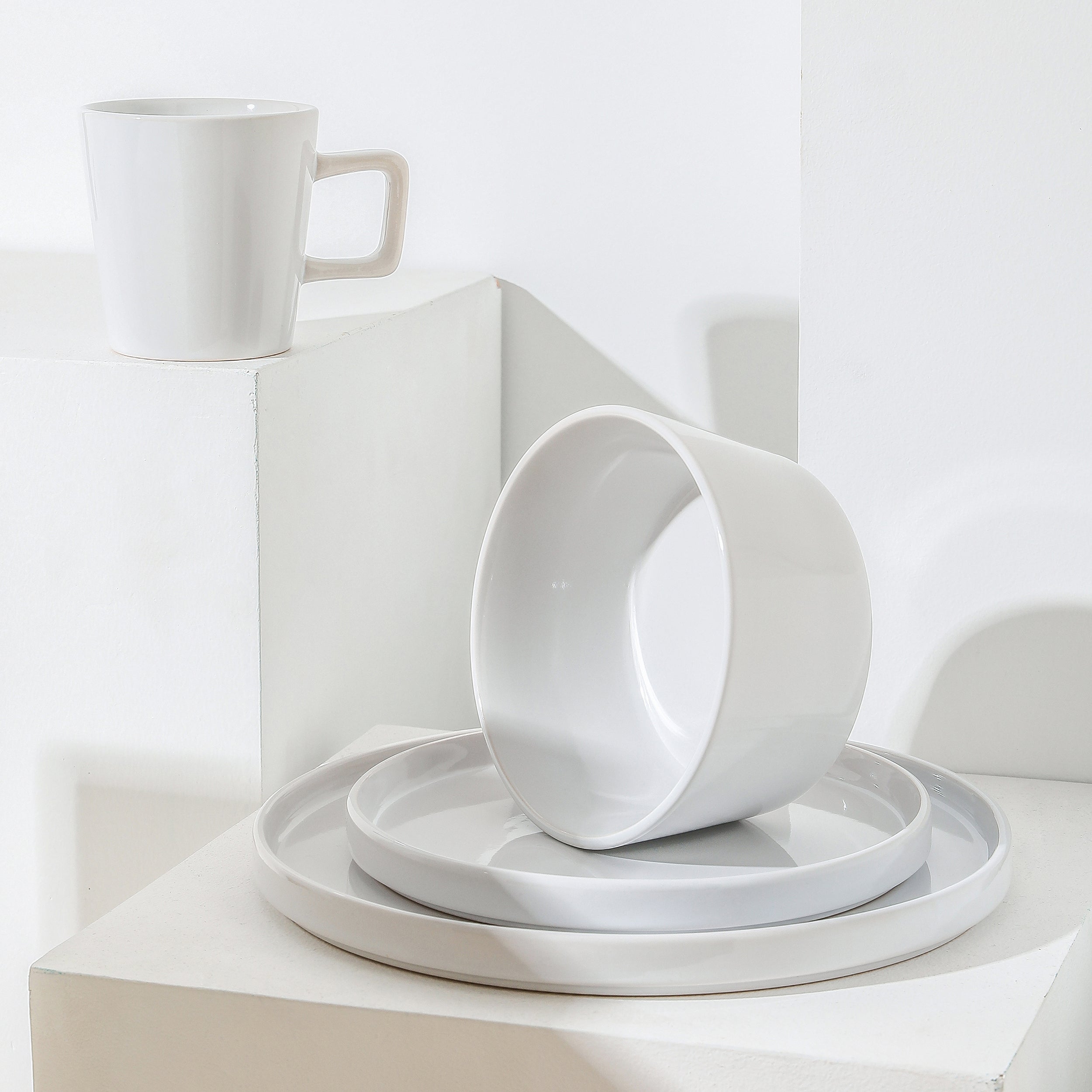 Celina Stoneware Dinnerware Set - White