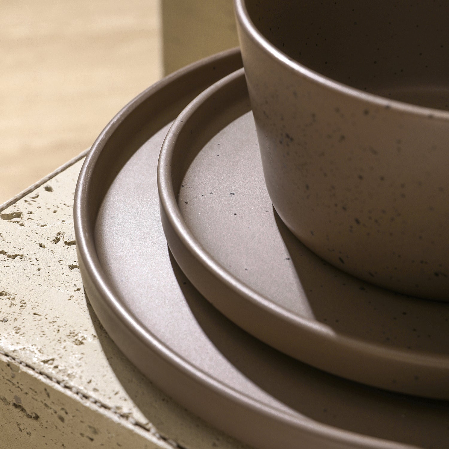 Celina Stoneware Dinnerware Set - Brown Matte