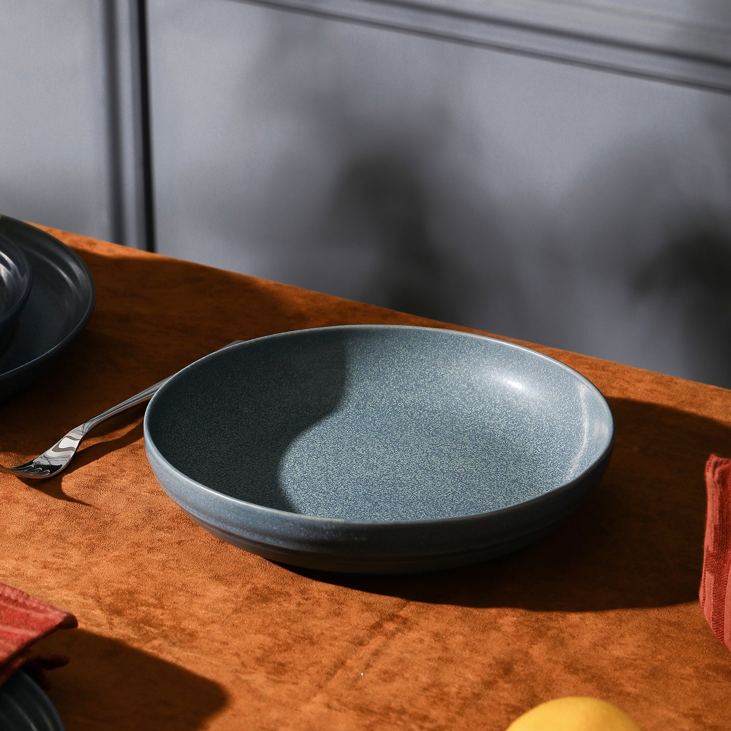 Elio Stoneware Pasta Bowl - Blue