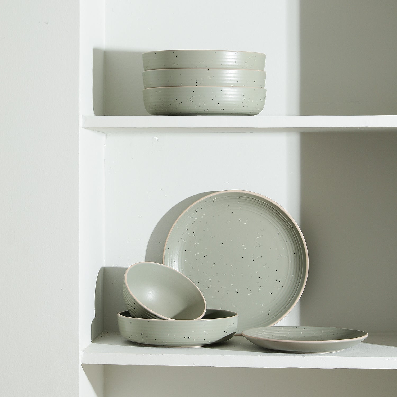 Lauren Stoneware Dinnerware Set - Green
