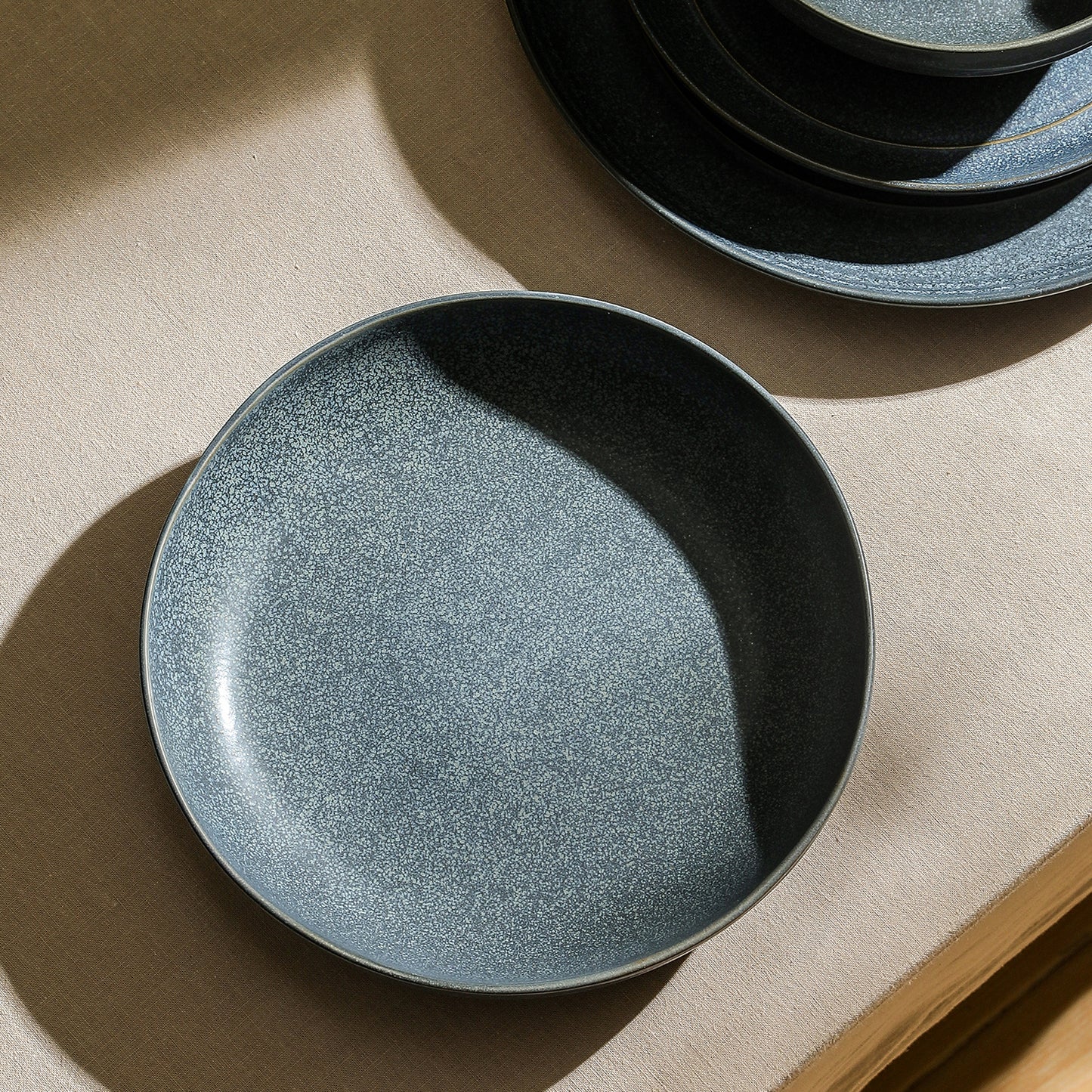 Elio Stoneware Pasta Bowl - Blue