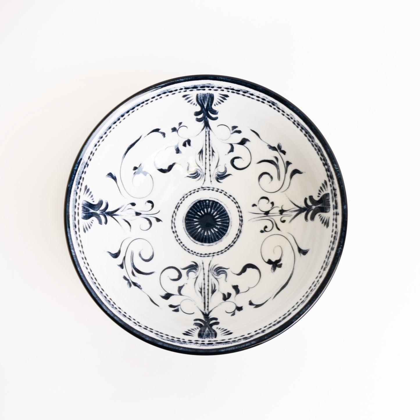 Bruges Porcelain Ramen Bowl - Blue