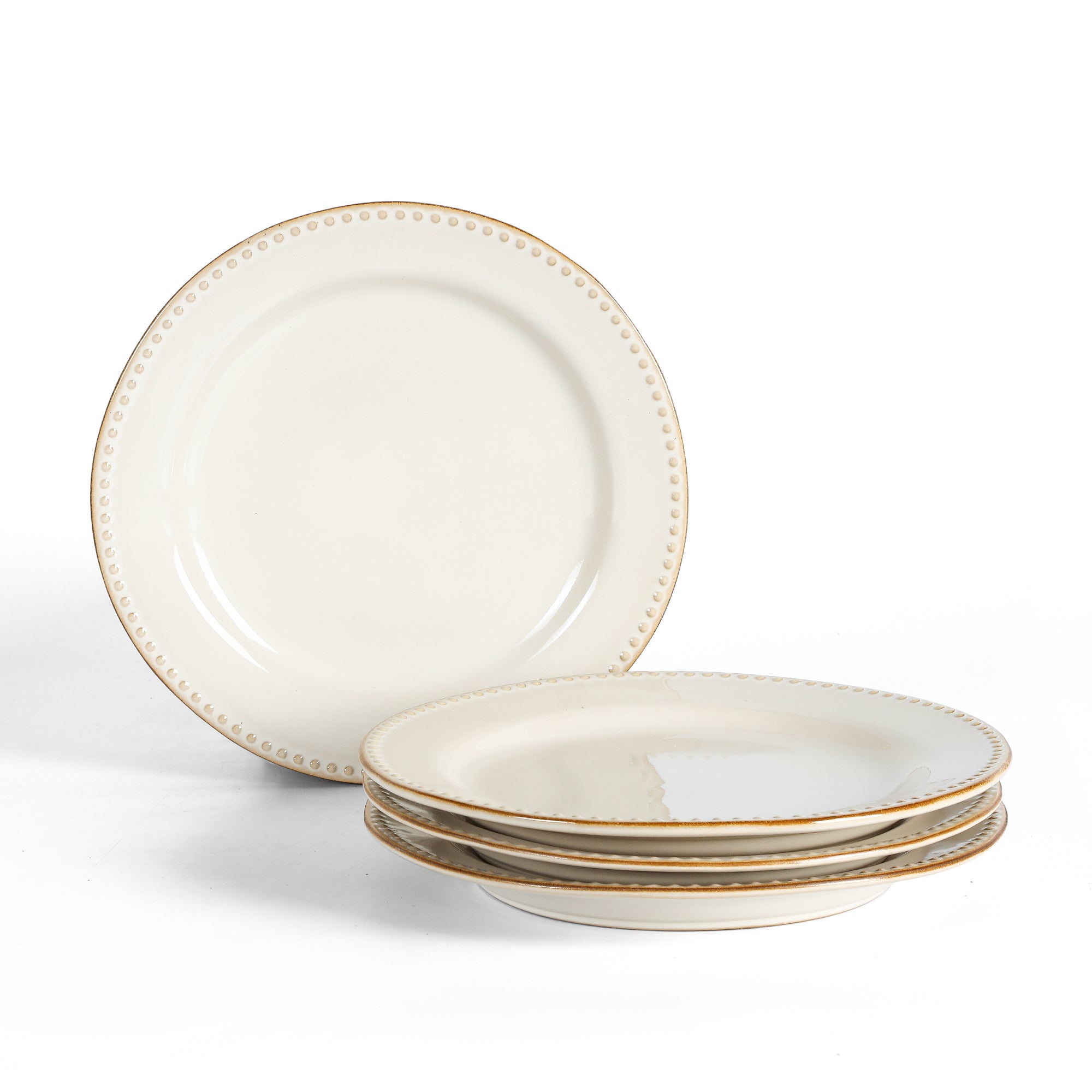 Comet Stoneware Dinner Plate Set - Cream