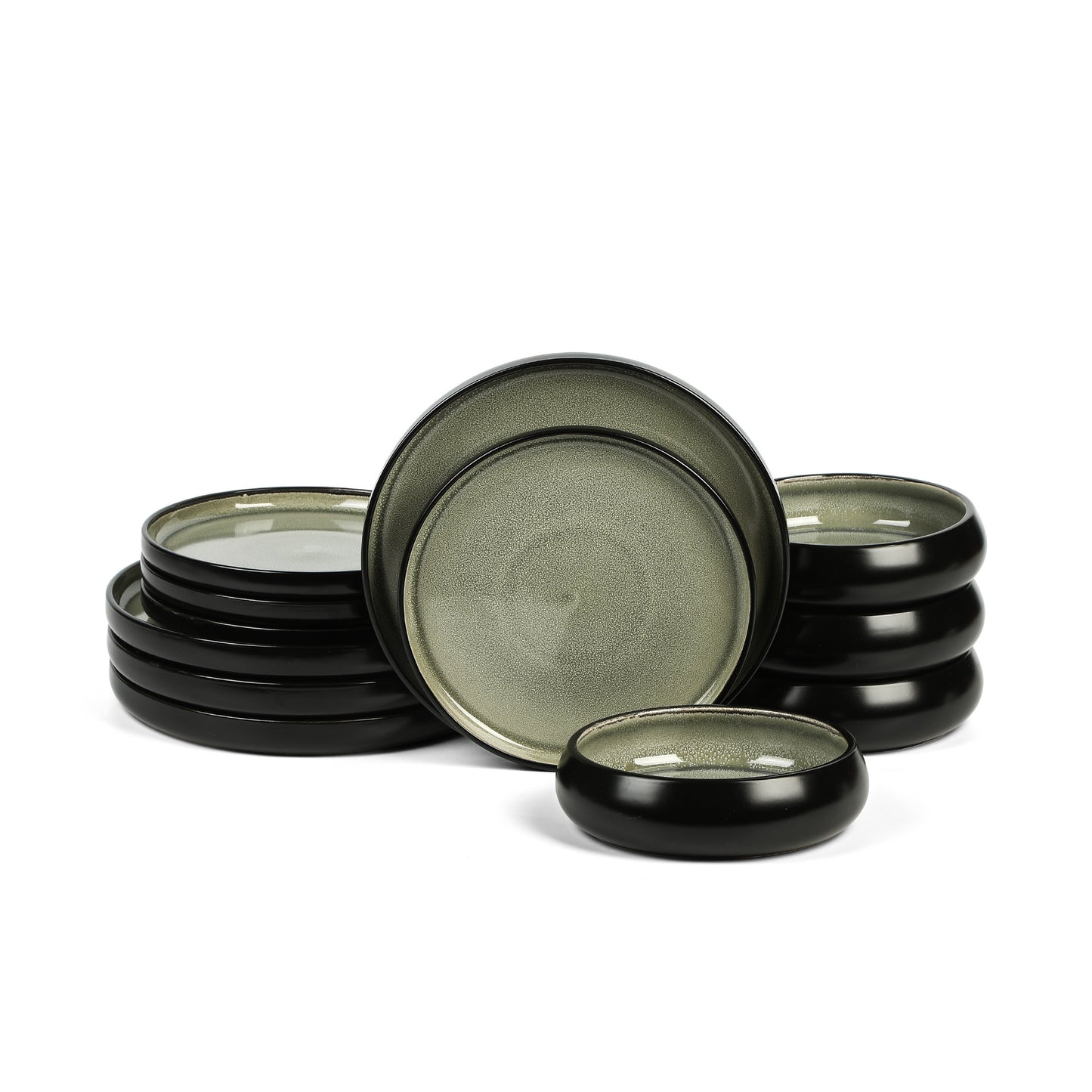 Lagoon Stoneware Dinnerware Set - Green