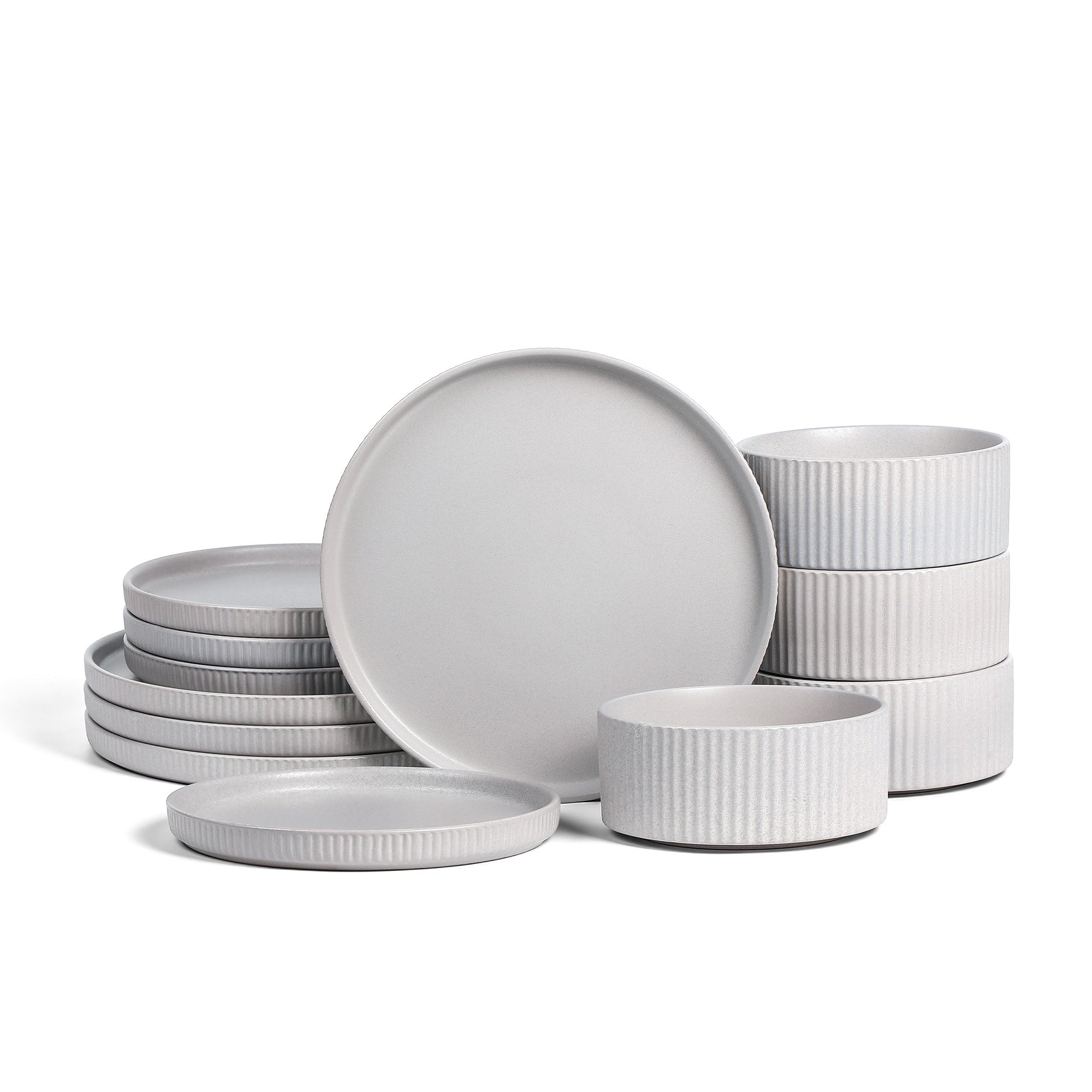 Haven Stoneware Dinnerware Set - Grey