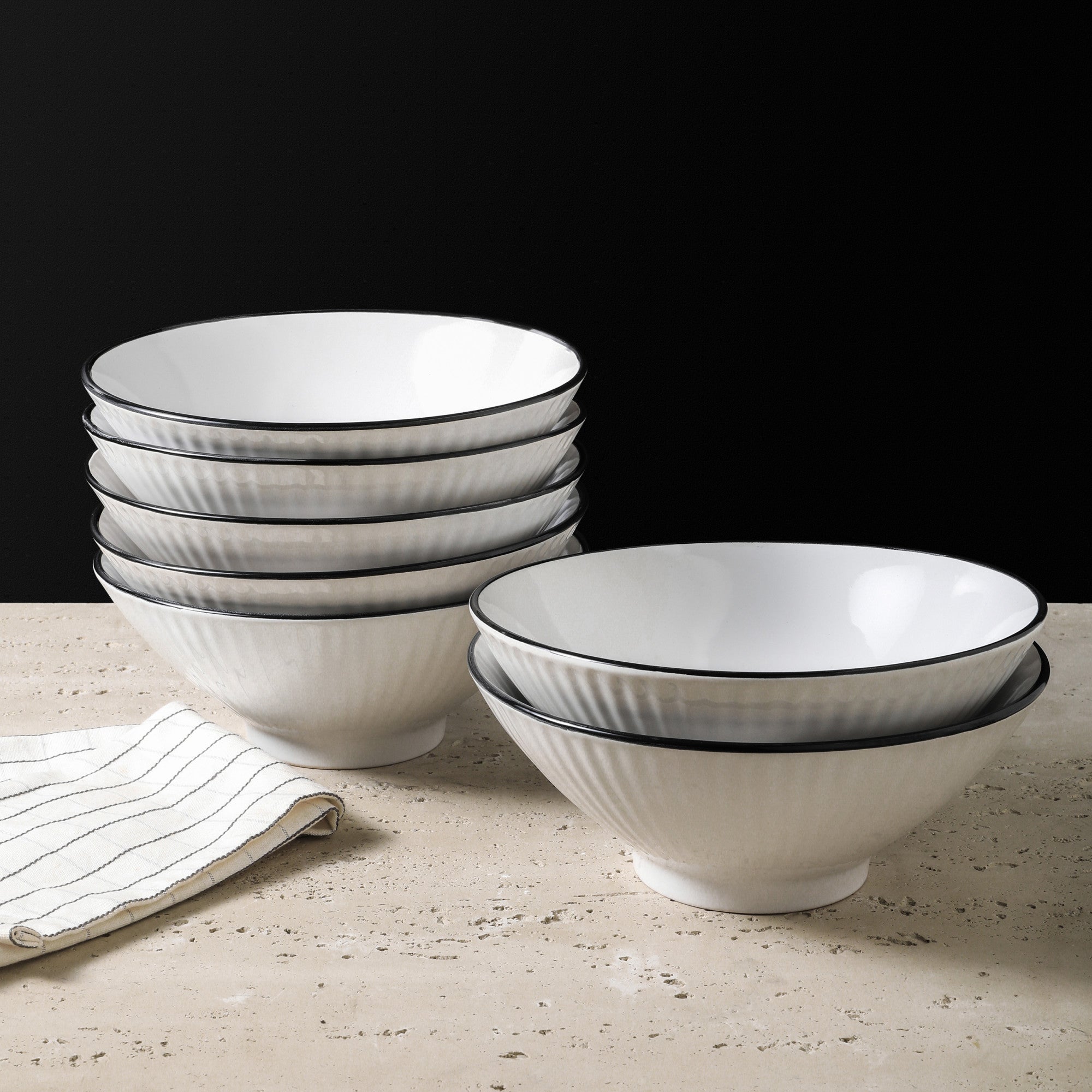 Lustra Stoneware Dinnerware Set - White