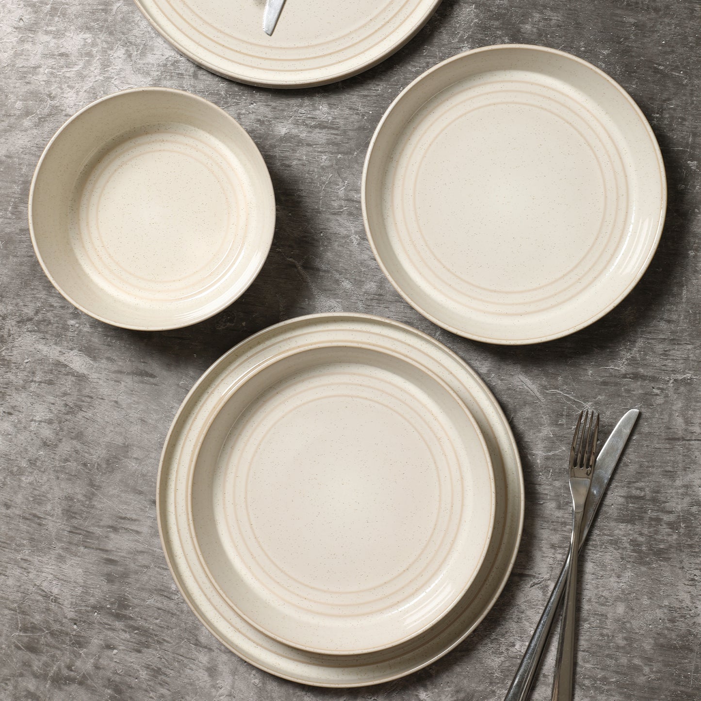 Claire Stoneware Dinnerware Set - White