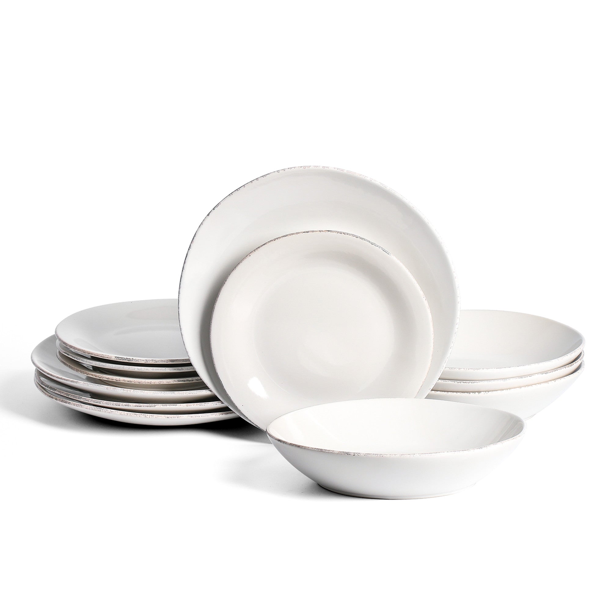 Essence Stoneware Dinnerware Set - White