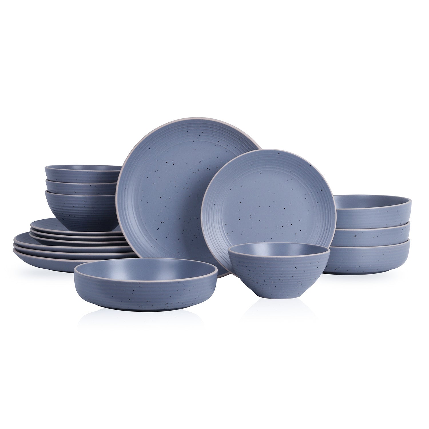 Lauren Stoneware Dinnerware Set - Light Gray