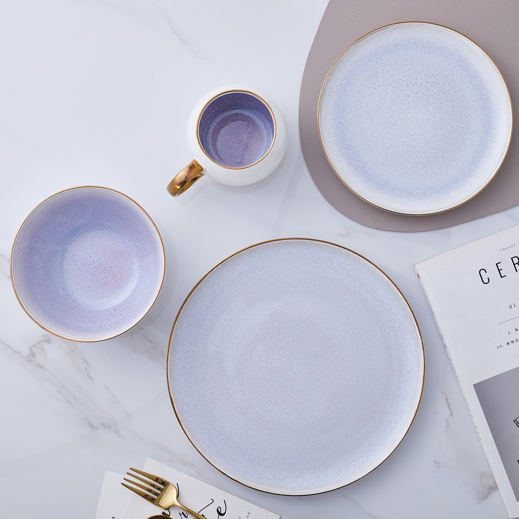 Josephine Porcelain Dinner Plate - Lavender
