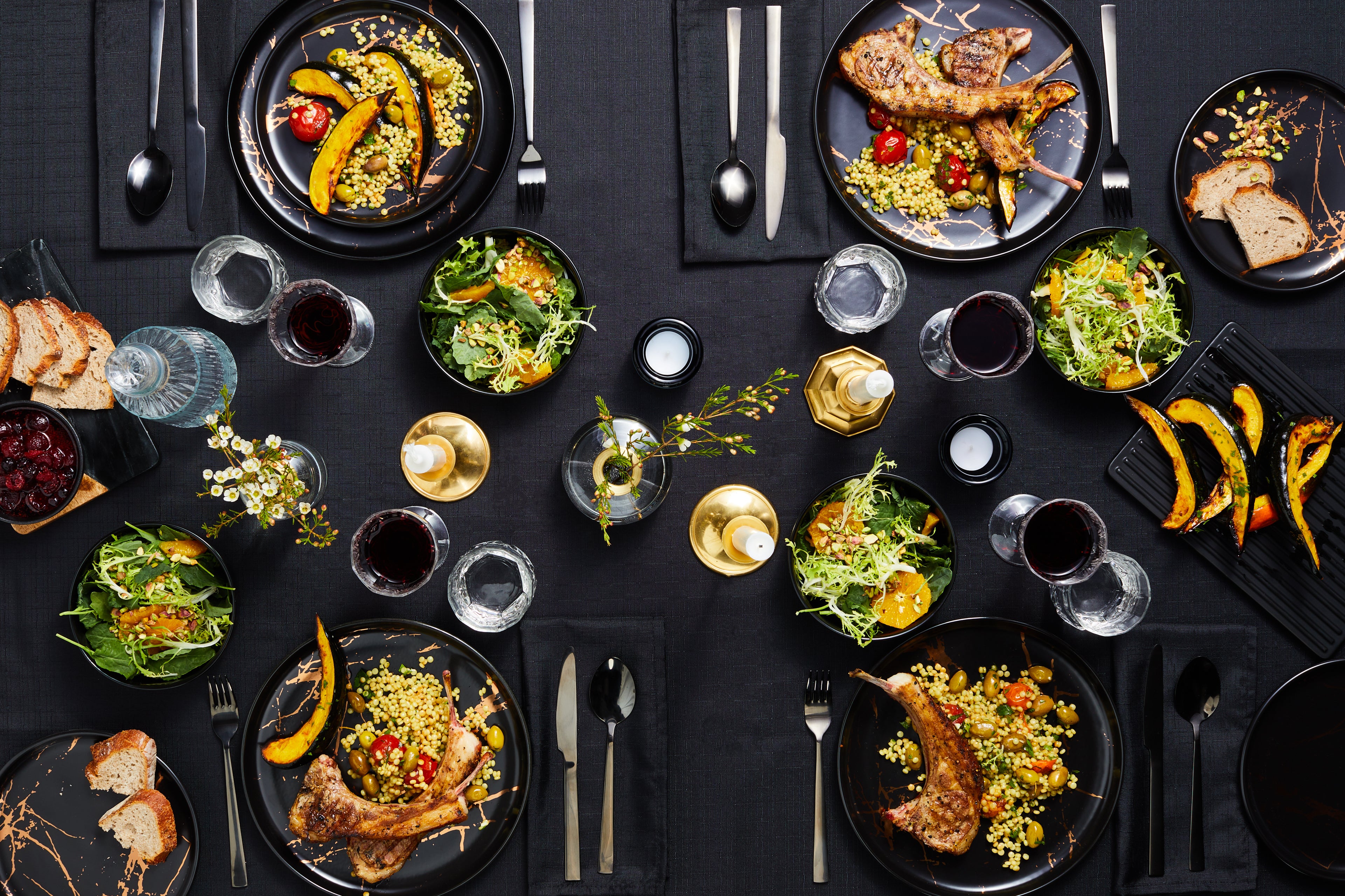 An Elegant Monochromatic Thanksgiving Dinner