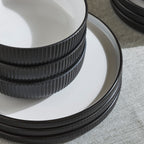 Laro Stoneware Dinnerware Set - Black