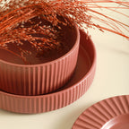 Lusso Stoneware Dinnerware Set - Redwood