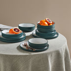 Laro Stoneware Dinnerware Set - Green