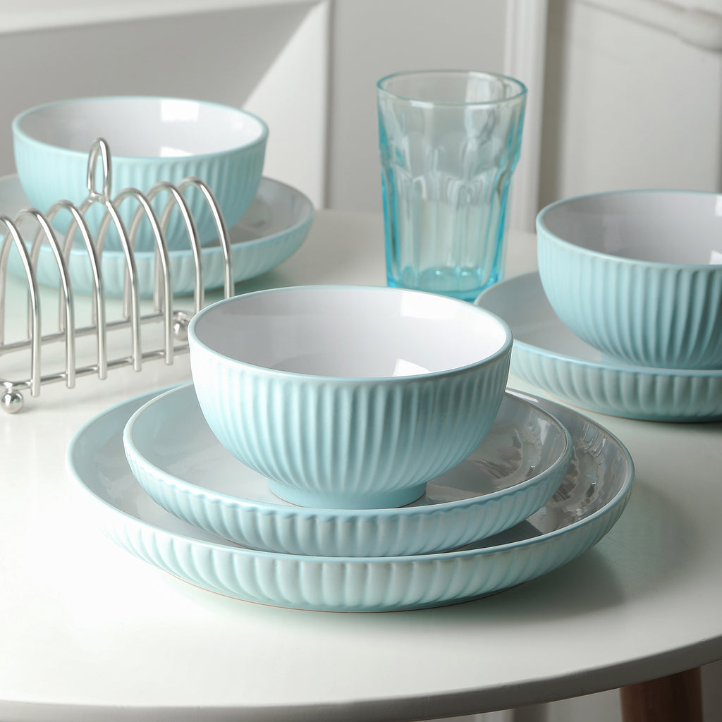 Lustra Stoneware Dinnerware Set - Teal