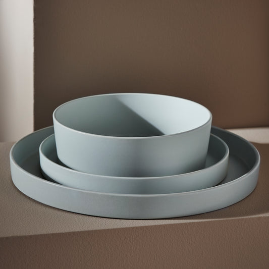 Modan Stoneware Dinnerware Set - Blue-Grey