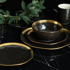 Florian Porcelain Dinnerware Set - Black