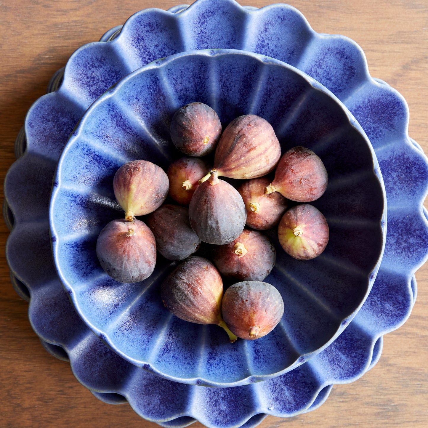Dhalia Stoneware  Pasta Bowl - Blue