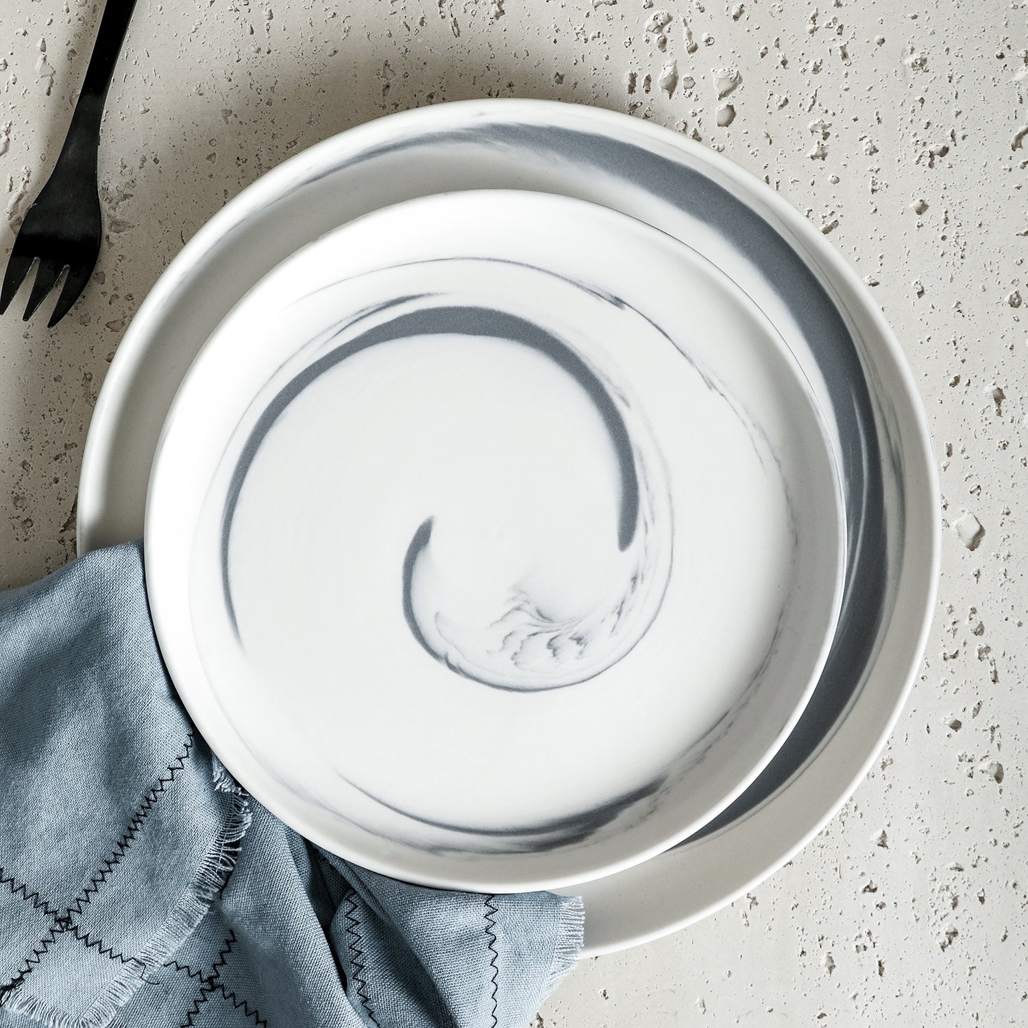 Brighton Porcelain Dinnerware Set - Gray