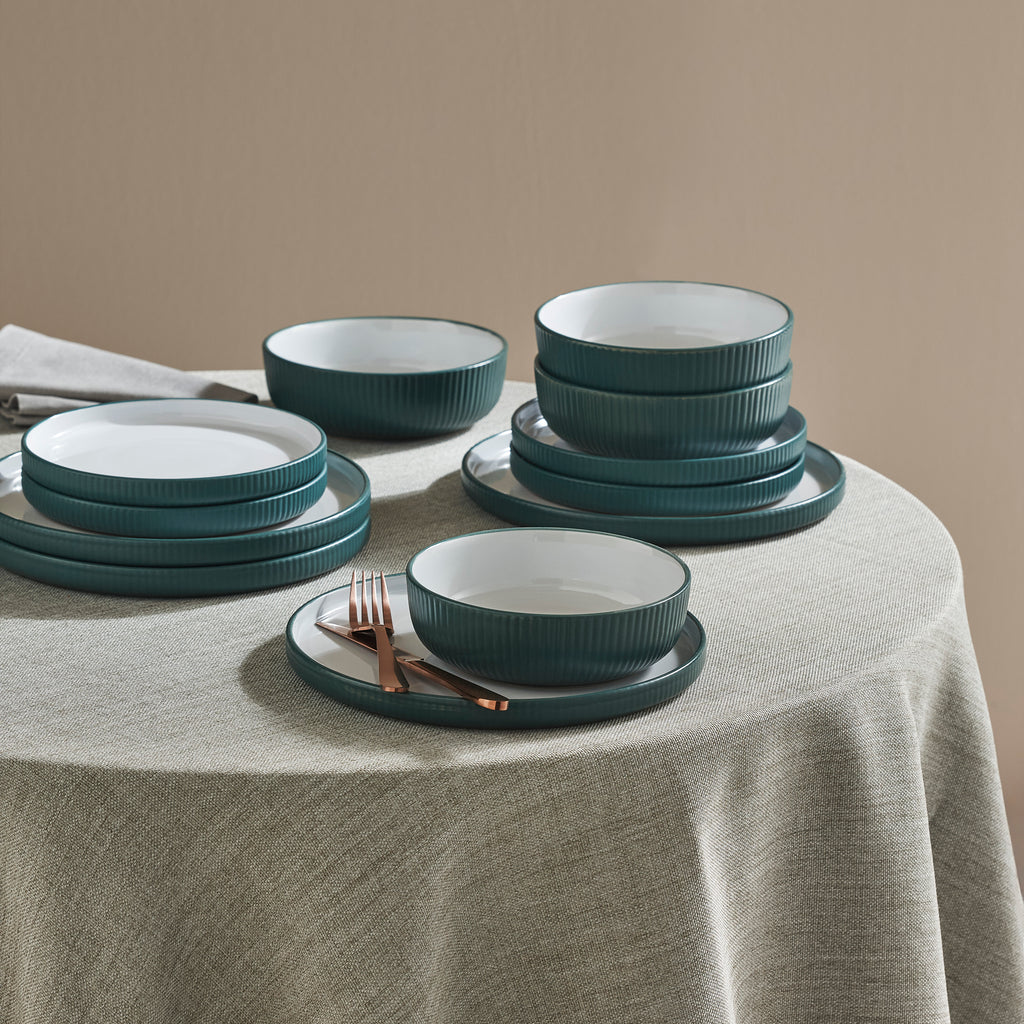 Laro Stoneware Dinnerware Set - Green