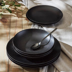 Semplice Stoneware Dinnerware Set - Black Matte - Crafted in Portugal