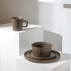Celina Stoneware Dinnerware Set - Brown Matte