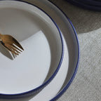 Laro Stoneware Dinnerware Set - Dark Blue