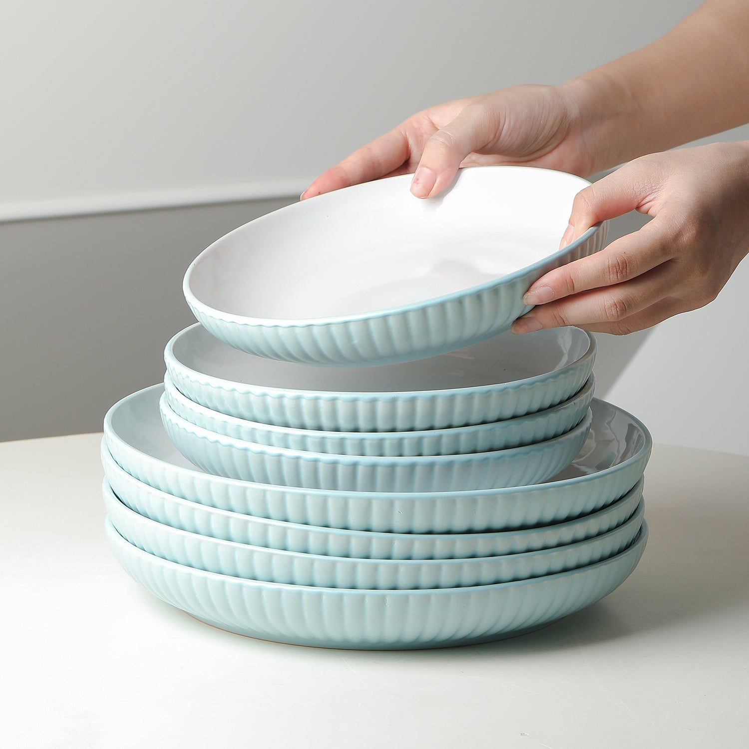 Lustra Stoneware Dinnerware Set - Teal