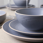 Lauren Stoneware Dinnerware Set - Light Gray
