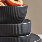 Larosso Stoneware Dinnerware Set - Black/White
