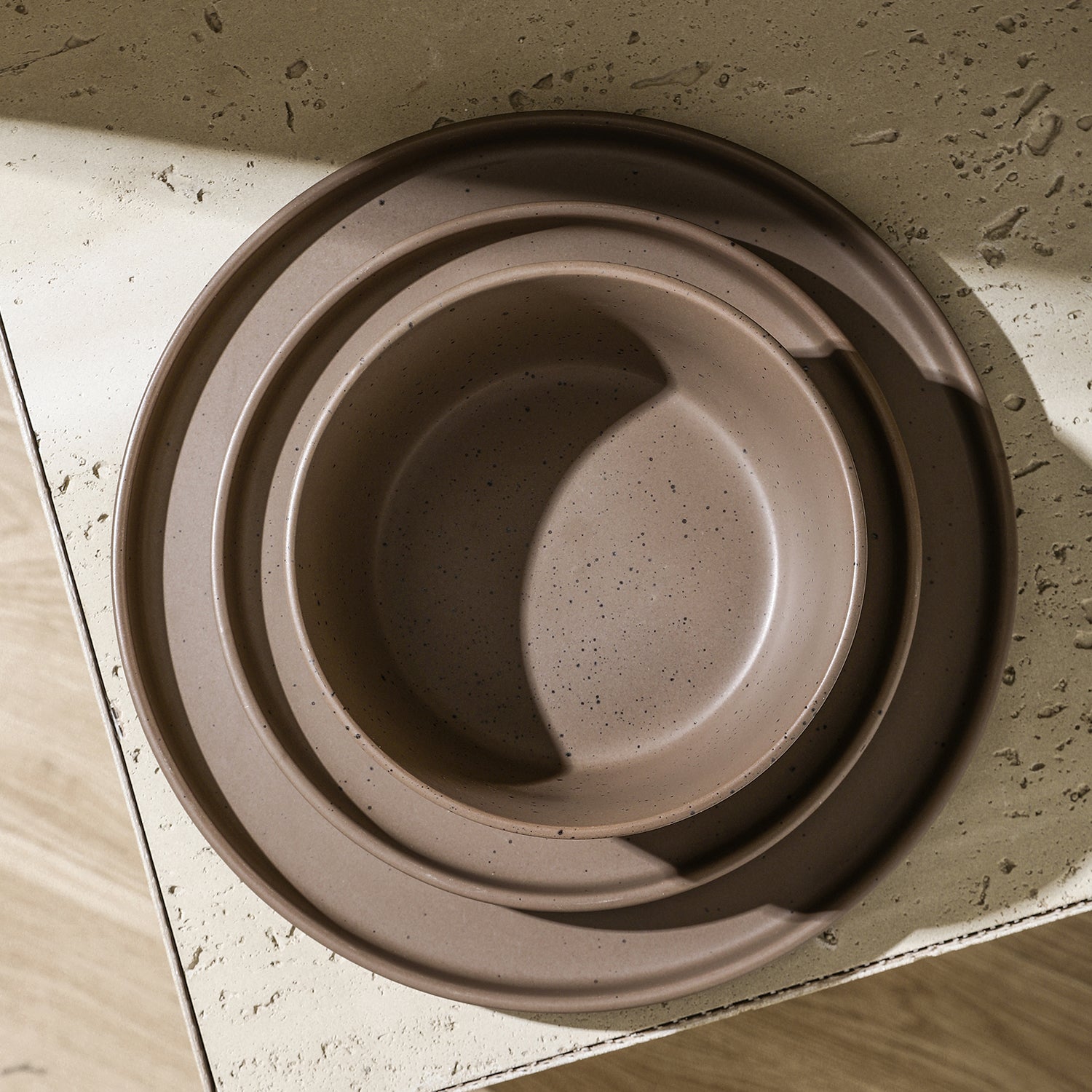 Celina Stoneware Dinnerware Set - Brown Matte