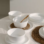 Fosca Bone China Dinnerware Set - Matte White