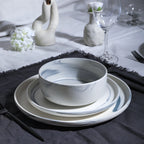 Brighton Porcelain Dinnerware Set - Gray