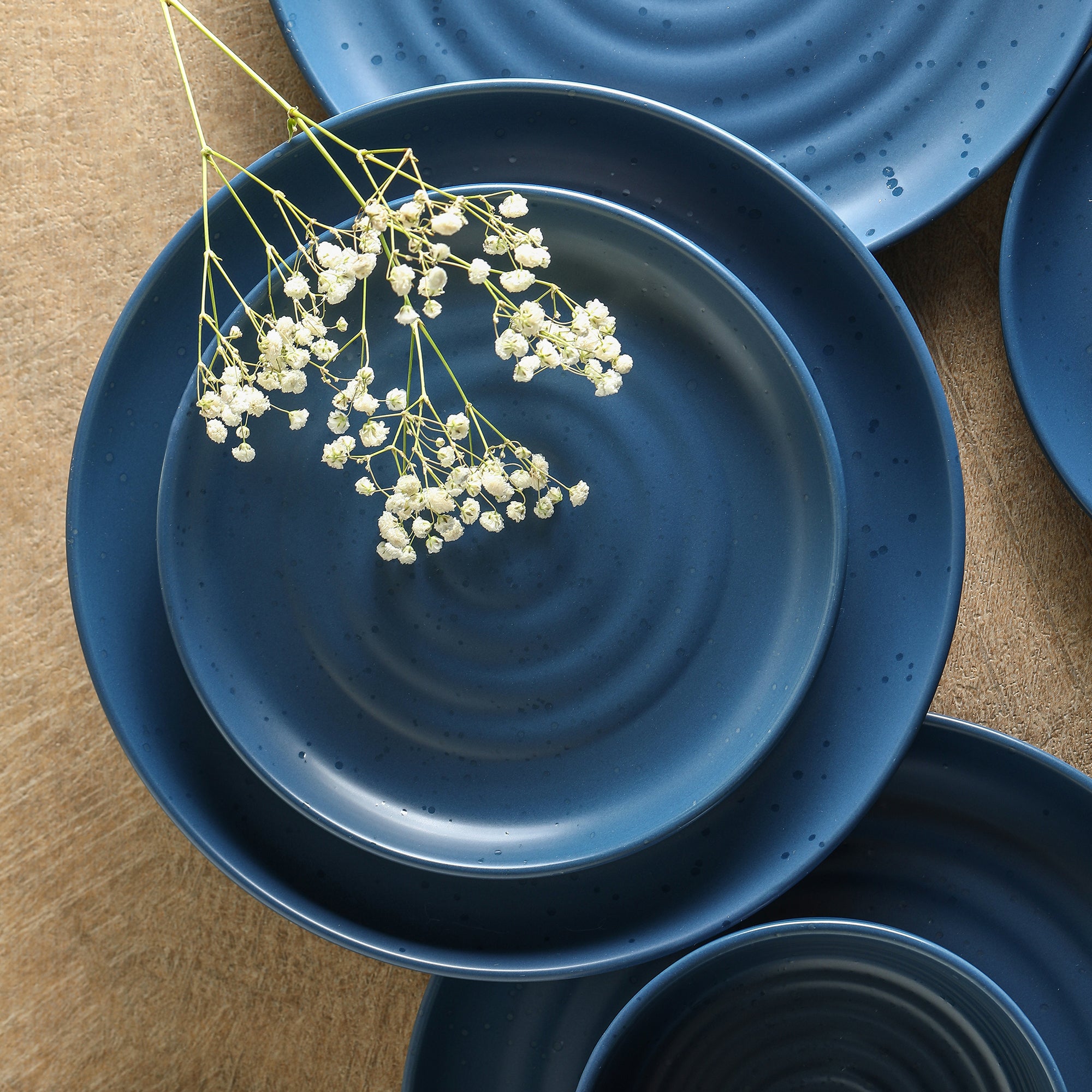 Ion Stoneware Dinnerware Set - Blue