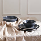 Lauren Stoneware Dinnerware Set - Charcoal