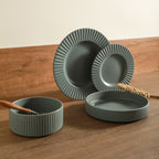 Lusso Stoneware Dinnerware Set - Stone