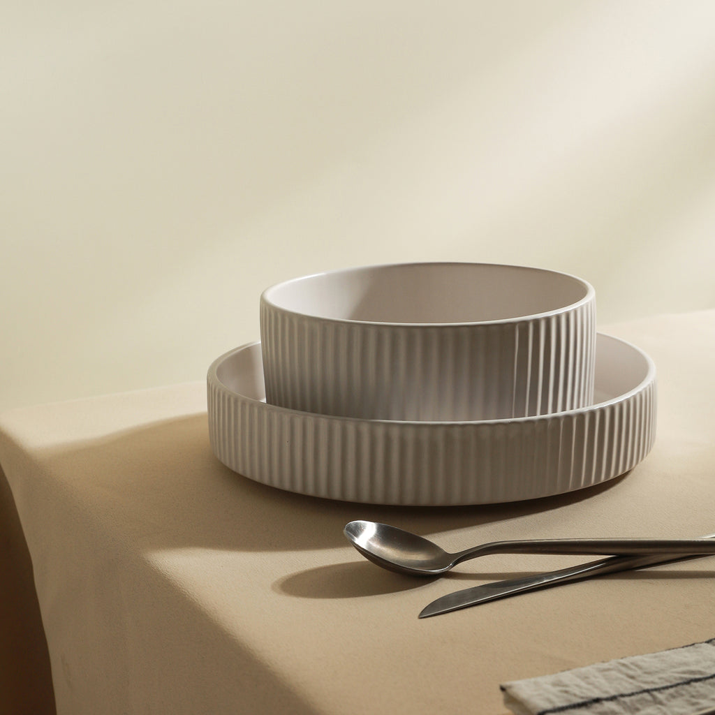 Lusso Stoneware Dinnerware Set - White