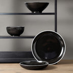 Lustra Stoneware Dinnerware Set - Black