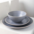 Lauren Stoneware Dinnerware Set - Light Gray