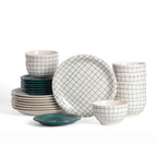Ash Stoneware Dinnerware Set - Green