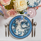 Monarcha Porcelain Dinner Plate Set - Blue