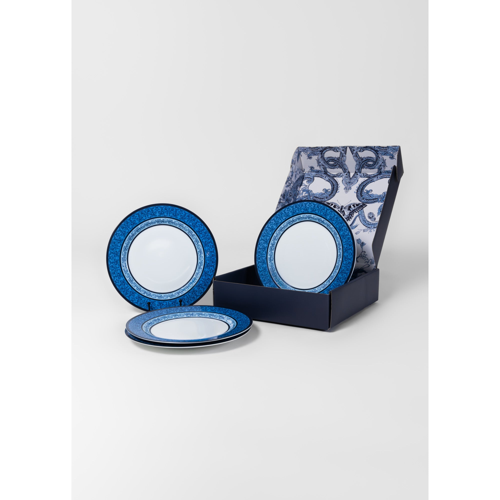 Marchesa Monarcha Porcelain Dinner Plate Set - Blue