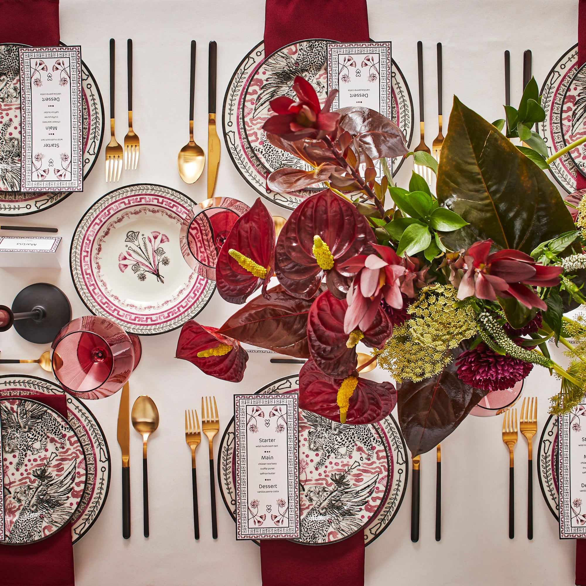 Serengeti Porcelain Dinner Plate Set - Multicolored