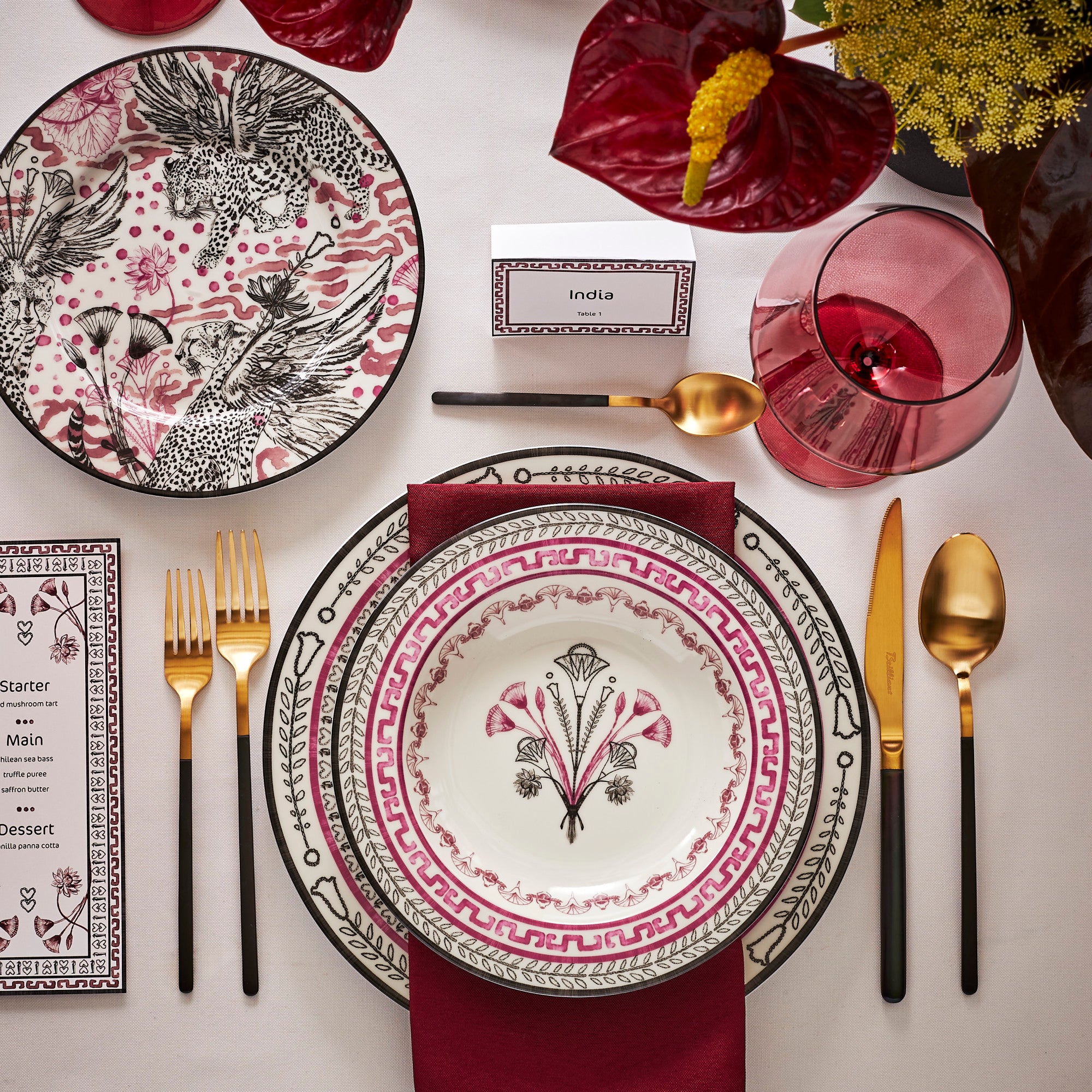 Serengeti Porcelain Dinner Plate Set - Multicolored