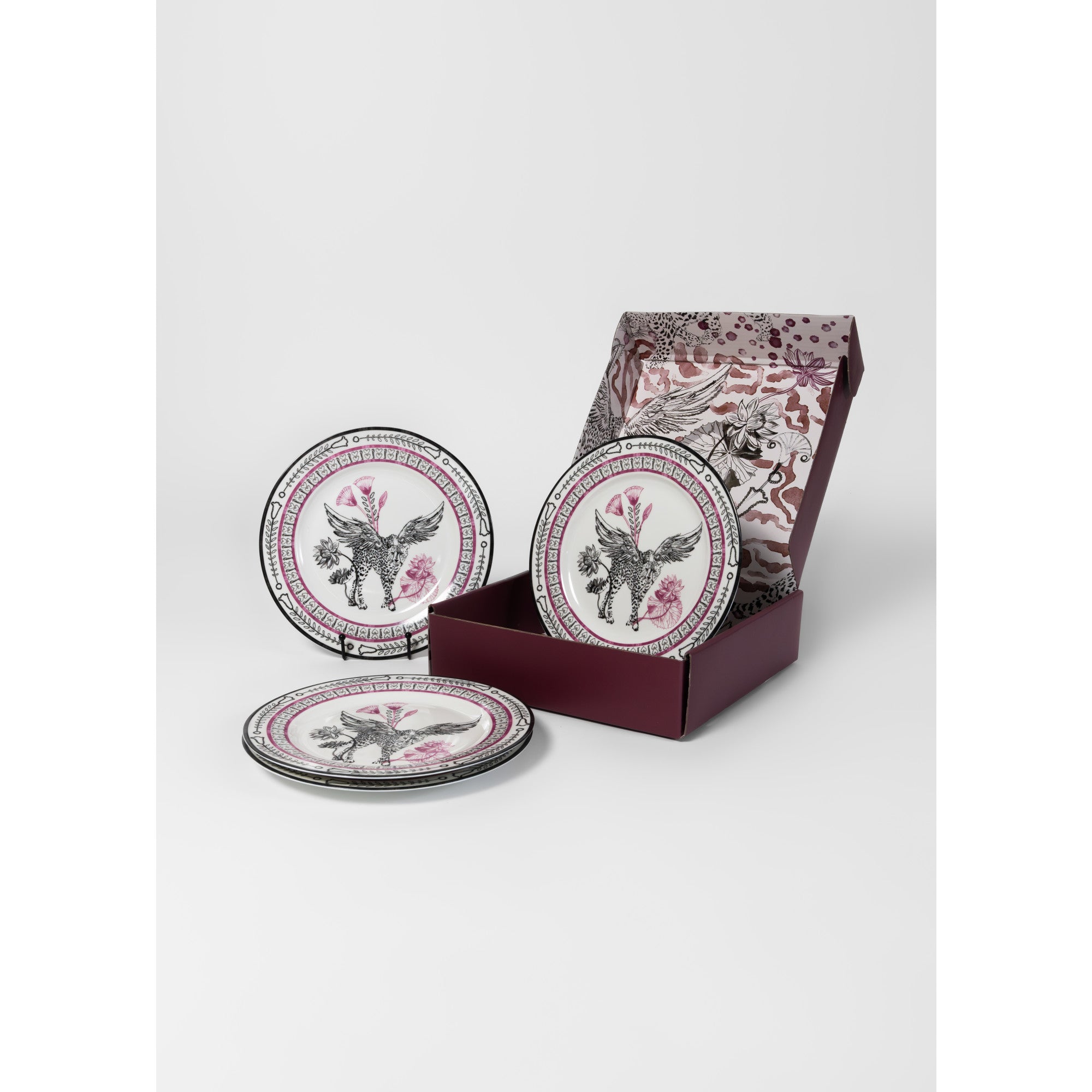 Marchesa Serengeti Porcelain 12-Piece Dinnerware Set, Multicolored