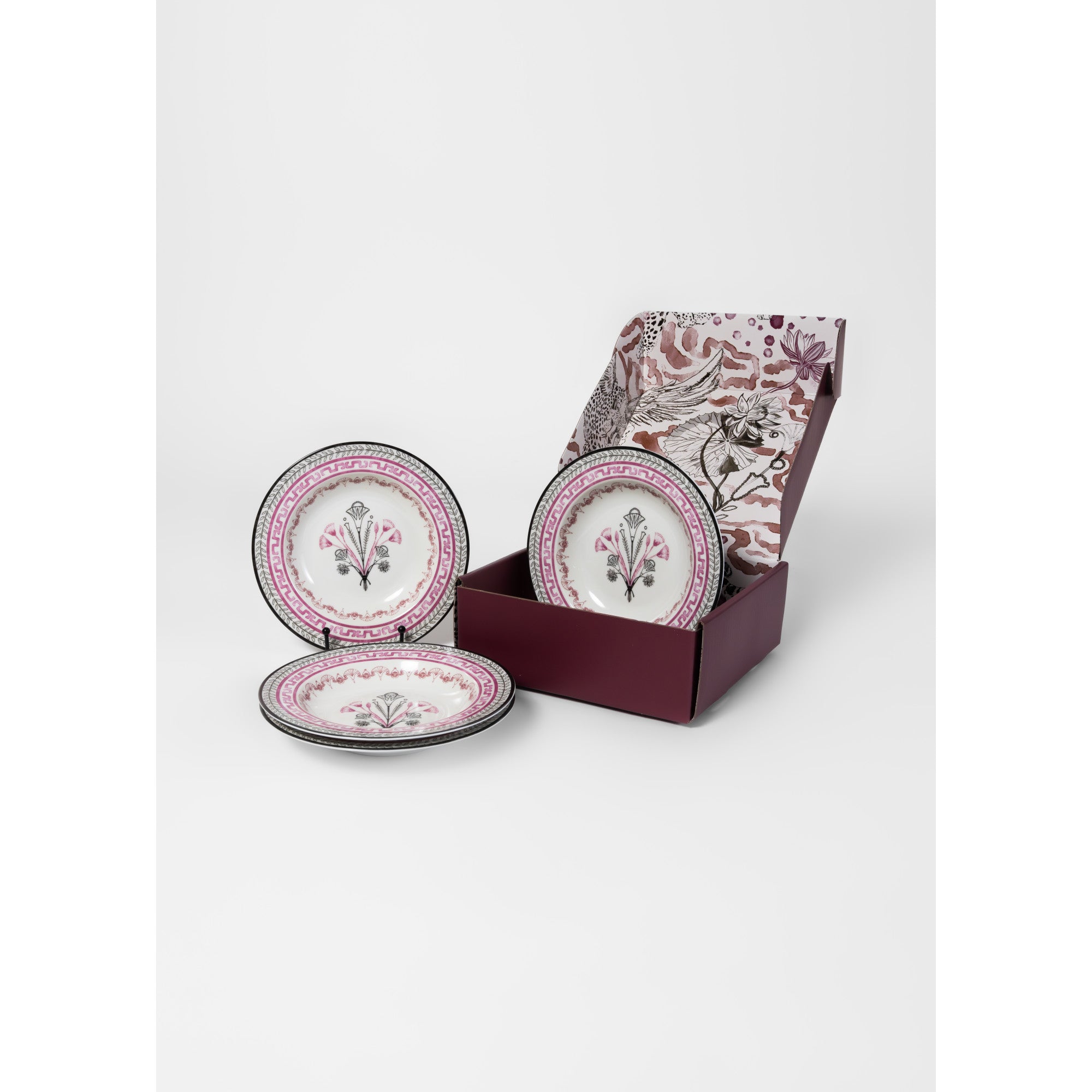 Marchesa Serengeti Porcelain 12-Piece Dinnerware Set, Multicolored