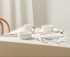 Dining Essentials Kit Porcelain 40 pc Bundle - White